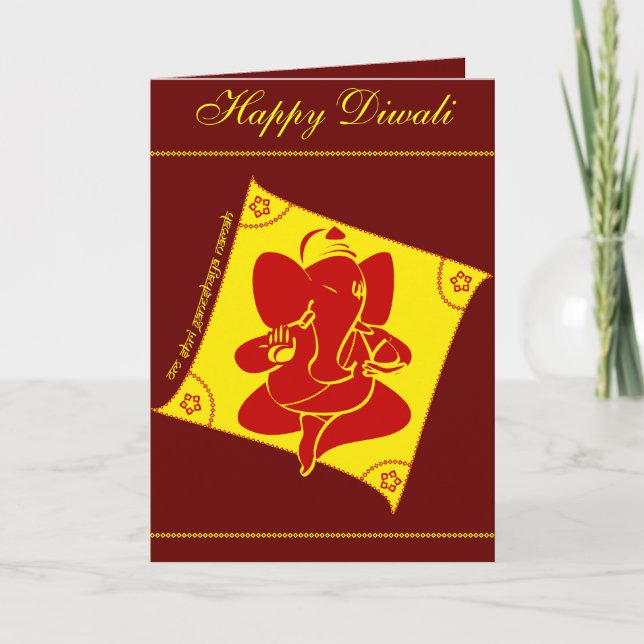 Carte Ganesha Diwali Salutations (Devant)