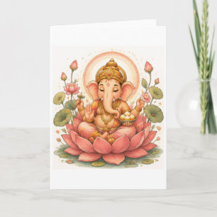 Carte Ganesha Lotus Ganesh Chaturthi Festival