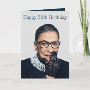 Carte Gant de Ruth Ginsburg Joyeux 50e Anniversaire
