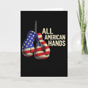 Carte Gants de boxe All American Hands – Drapeau américa