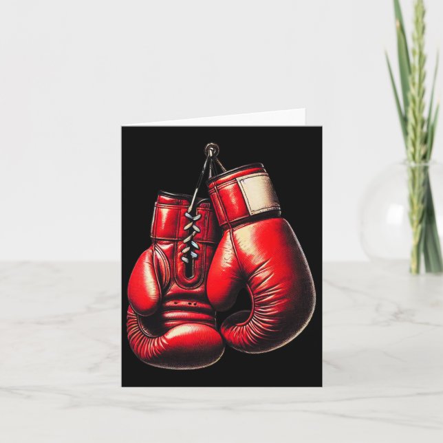 Carte Gants de boxe Boxe rouge Boxer Sport Boxer Kickbox (Devant)