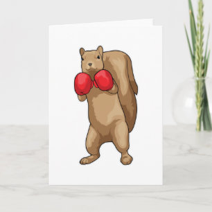 Carte Gants de boxe Boxeur écureuil