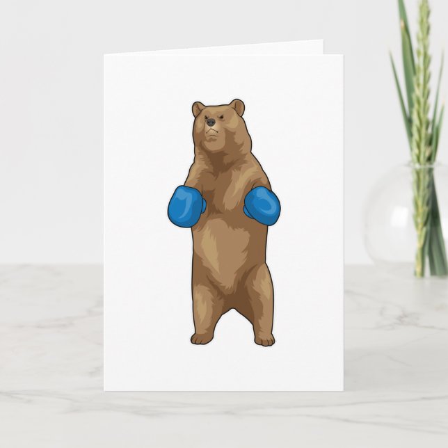 Carte Gants de boxe Boxeur ours (Devant)