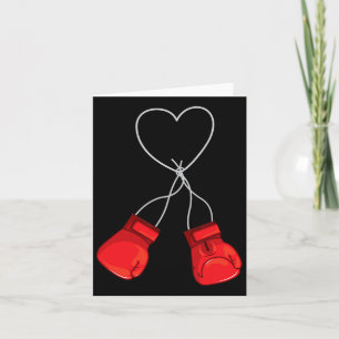 Carte Gants de boxe cœur d'amour Boxer Saint-Valentin 