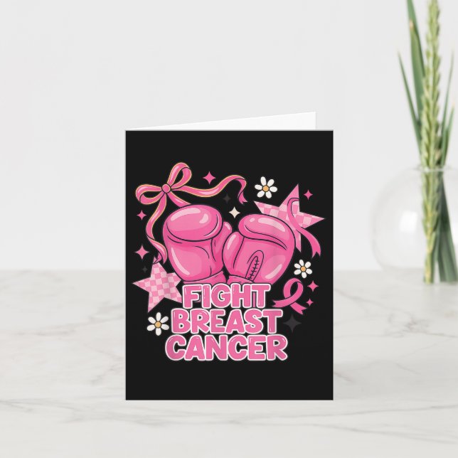 Carte Gants de boxe de combat pour filles Pink Ribbon Ca (Devant)