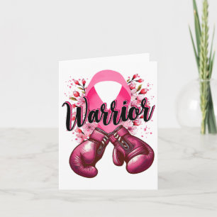 Carte Gants de boxe de guerrier Pink Ribbon Cancer du se