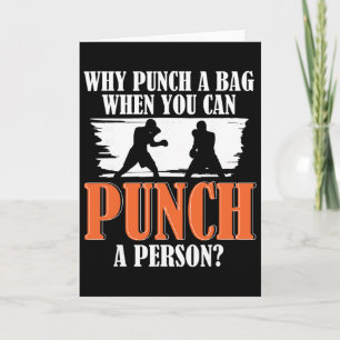 Carte Gants de boxe G de kickboxing Punching Boxeur F