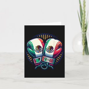 Carte Gants de boxe Mexique Boxe Drapeau mexicain Vintag