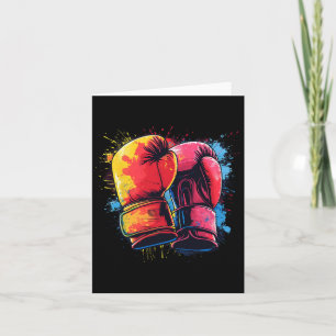 Carte Gants De Boxe Peints Colorés Sur Boxe Artistique