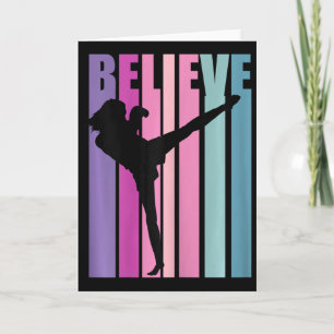 Carte Gants de boxe pour femmes Kickboxer de boxe rétro