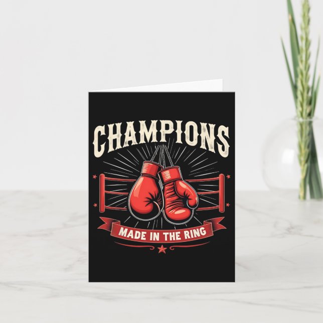 Carte Gants De Boxe Rétro Aimer Cadeaux Pour Boxers 3 (Devant)