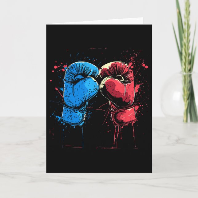 Carte Gants de kickboxing Graphique Arts martiaux  (Devant)