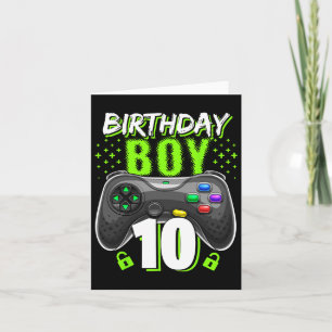 Carte Garçon 10 Manette de jeu vidéo Joueur 10ème Annive