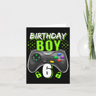 Carte Garçon 6 Manette de jeu vidéo Joueur 6ème Annivers