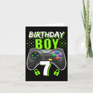 Carte Garçon 7 Manette de jeu vidéo Joueur 7e anniversai