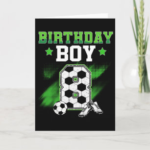Carte Garçon 8 ans Anniversaire Football Sport 8 ans Gar