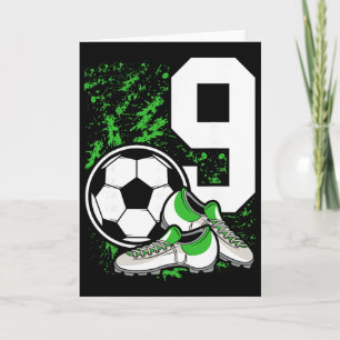 Carte Garçon 9 ans Anniversaire Footballeur Footballeur