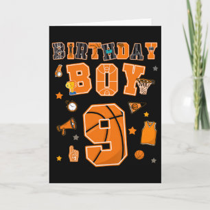 Carte Garçon 9 ans Fête d'anniversaire 9 ans Neuf Ans