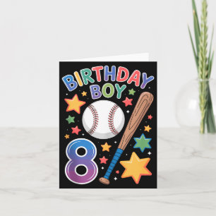 Carte Garçon d'anniversaire 8e anniversaire débardeur de