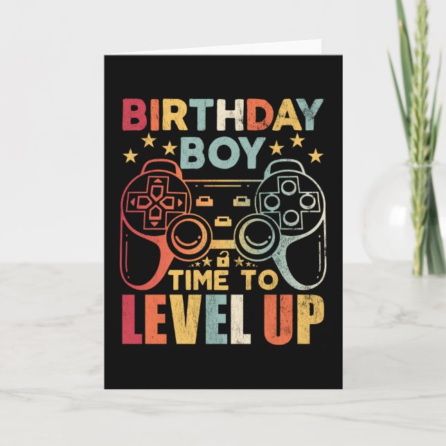 Carte Garçon d'anniversaire Il est temps de passer au ni (Devant)