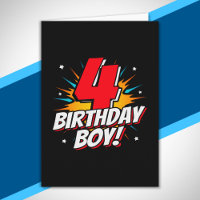 Garçon d'anniversaire Super-héros - 4 Ans - 4ème A