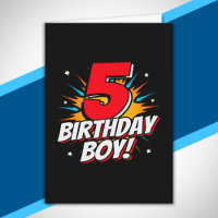 Garçon d'anniversaire Super-héros - 5 ans - 5ème a
