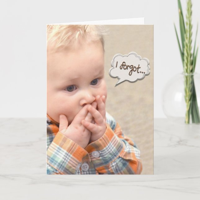 Carte garçon d'anniversaire tardif (Devant)