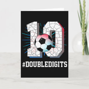 Carte Garçon de 10 ans 10 Double Chiffres Anniversaire F