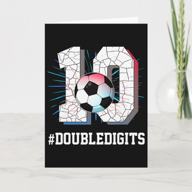 Carte Garçon de 10 ans 10 Double Chiffres Anniversaire F (Devant)