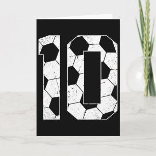 Carte Garçon de 10 ans joueur de football pour son 10ème