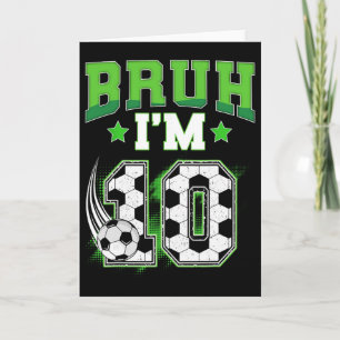 Carte Garçon de 10 ans pour son anniversaire Football Me