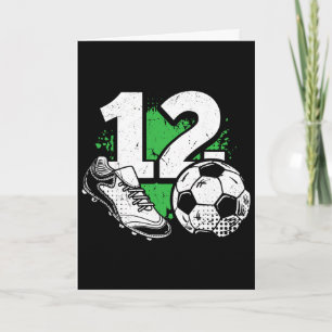 Carte Garçon de 12 ans joueur de football né le jour de