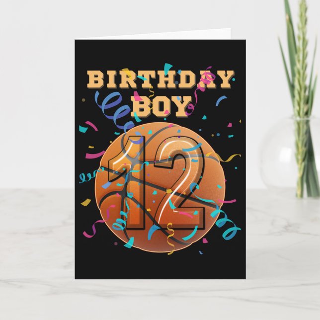 Carte Garçon de 12 ans pour son anniversaire Équipe de j (Devant)