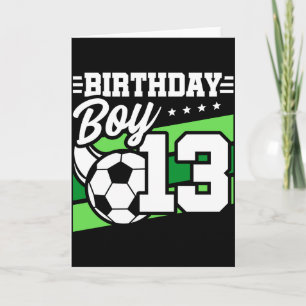 Carte Garçon de 13 ans Football Enfants Anniversaire 13
