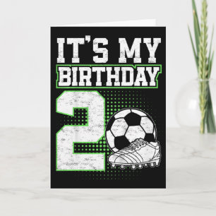 Carte Garçon de 2 ans footballeur C'est mon 2ème anniver