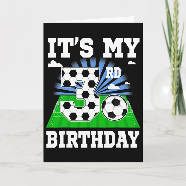 Carte Garçon de 3 ans C'est mon 3ème anniversaire Thème  (Devant)
