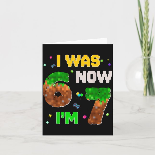 Carte Garçon de 7 ans Xel Anniversaire Garçon avait 6 an (Devant)