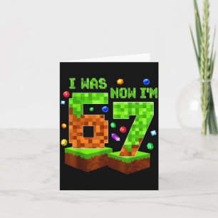 Carte Garçon de 7 ans Xel Joyeux Anniversaire J'étais 6 