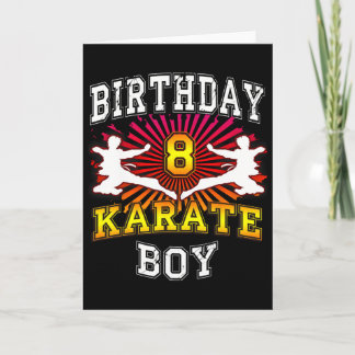 Carte Garçon de 8 ans - Karaté Enfant de 8 ans 