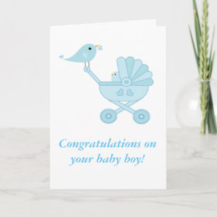 Carte Garçon de /Baby de félicitations