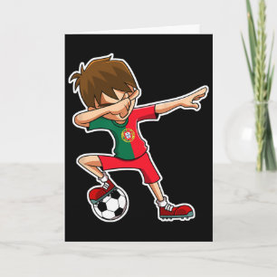Carte Garçon de football qui fait dabbing au Portugal Ma