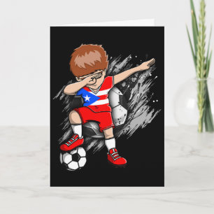 Carte Garçon de football qui fait du Dabbing Porto Rico