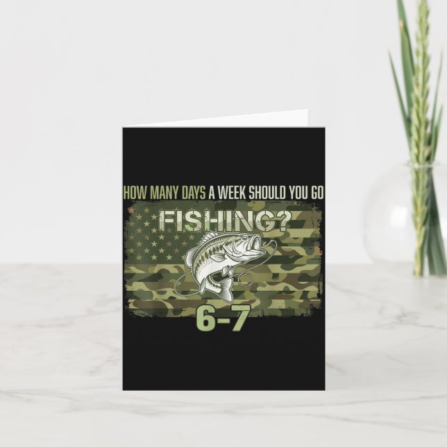 Carte Garçon de pêche Camouflage Américain Drapeau USA B (Devant)