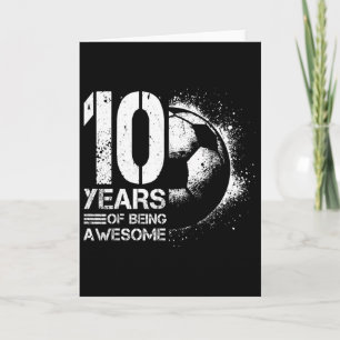 Carte Garçon Fille Footballeur 10 Ans Footll 10 Ans
