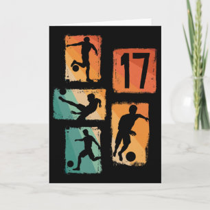 Carte Garçon Fille Footballeur 17 Ans Anniversaire 17 An