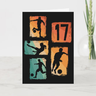 Carte Garçon Fille Footballeur Football 17 Ans pour les 