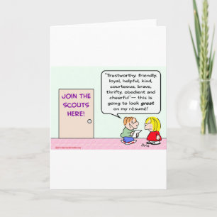 Carte garçon fille scouts se joindre grand CV