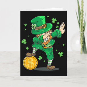 Carte Garçon irlandais Dabbing Leprechaun Drôle St Patri