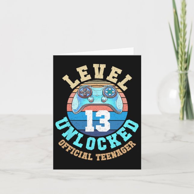Carte Garçon niveau 13 Déverrouillé jeu vidéo 13e annive (Devant)