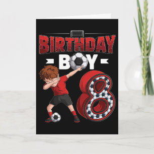 Carte Garçon qui fait le dab 8 ans Joueur de football An
